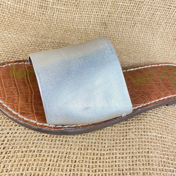 Sam Edelman sandals slides silver slippers women’s size 8.5 - Picture 6 of 7
